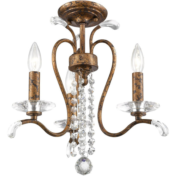 HomeRoots Bronze Three-Light Dimmable Chandelier with Cylinder Shades – Elegant Metal Fixture for Modern Spaces 687638