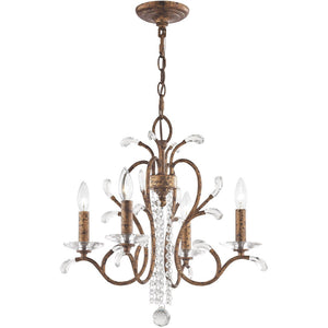 HomeRoots Four Light Dimmable Chandelier - Modern Cylinder Shades, Steel Frame, Ideal for Any Room Ambiance 687640