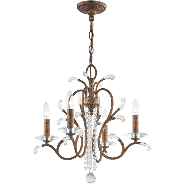 HomeRoots Four Light Dimmable Chandelier - Modern Cylinder Shades, Steel Frame, Ideal for Any Room Ambiance 687640