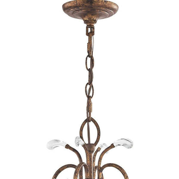 HomeRoots Four Light Dimmable Chandelier - Modern Cylinder Shades, Steel Frame, Ideal for Any Room Ambiance 687640