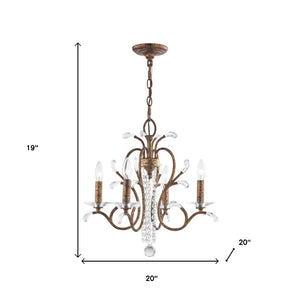 HomeRoots Four Light Dimmable Chandelier - Modern Cylinder Shades, Steel Frame, Ideal for Any Room Ambiance 687640