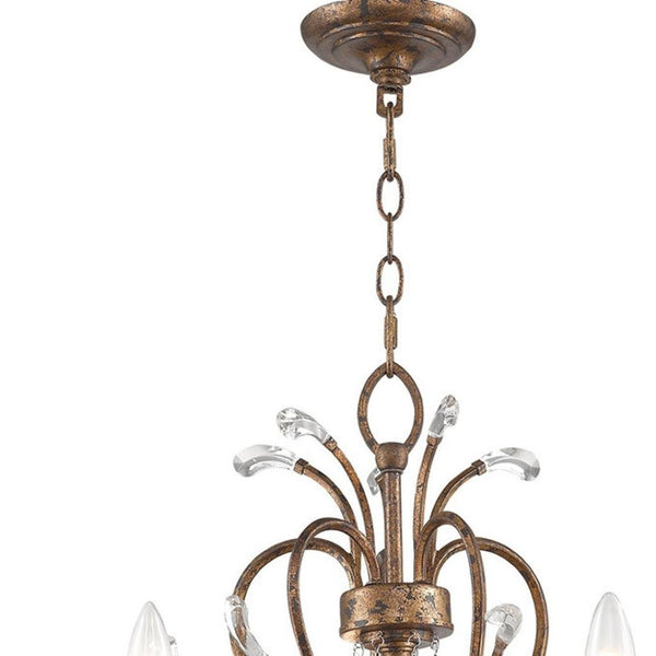 HomeRoots Five Light Dimmable Chandelier with Modern Cylindrical Shades for Stylish Home Ambiance and Illumination 687641