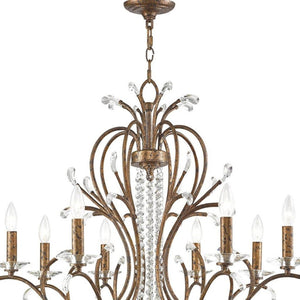 HomeRoots Eight Light Dimmable Chandelier - Modern Steel Design with Cylinder Shades for Versatile Ambiance 687647