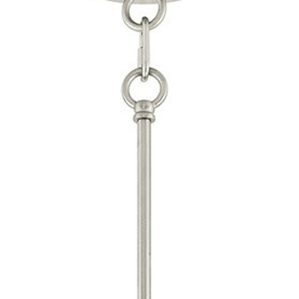 HomeRoots Nickel Four-Light Dimmable Chandelier with Cylinder Shades - Modern Metal Fixture for Any Room 687651