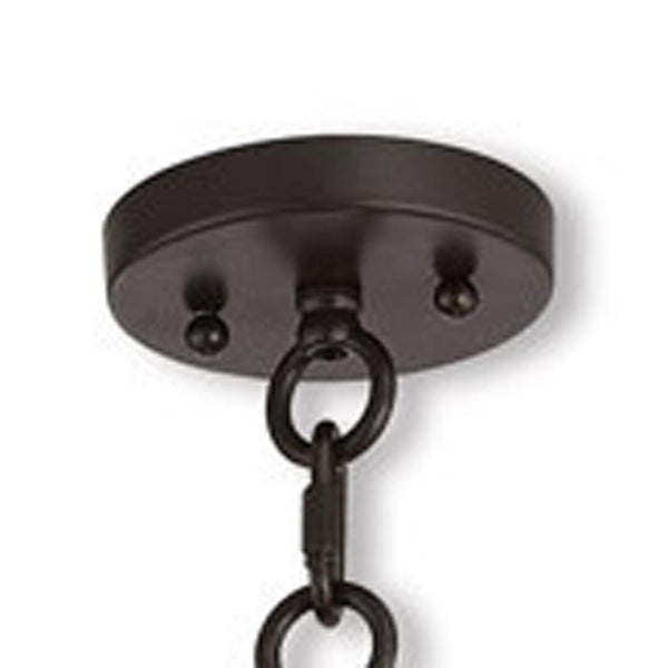 HomeRoots Bronze Elegant Five-Light Dimmable Chandelier with Cylinder Shades for Stylish Home Lighting 687657