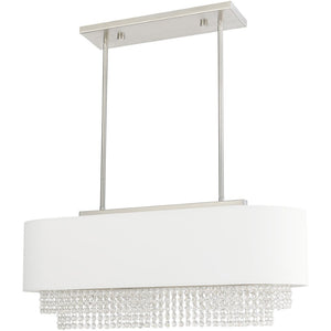 HomeRoots Three Light Dimmable Chandelier - Modern Cylinder Shades for Stylish Illumination in Any Room 687659