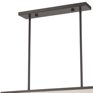 HomeRoots Five Light Dimmable Chandelier - Modern Cylindrical Shades for Versatile Lighting in Any Room 687660