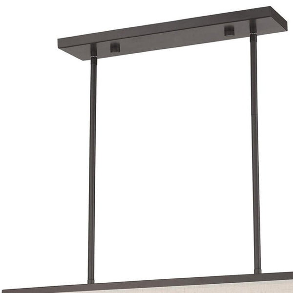 HomeRoots Five Light Dimmable Chandelier - Modern Cylindrical Shades for Versatile Lighting in Any Room 687660
