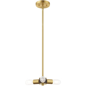 HomeRoots Three Light Dimmable Chandelier with Sleek Cylindrical Shades for Modern Home Ambiance and Style 687663