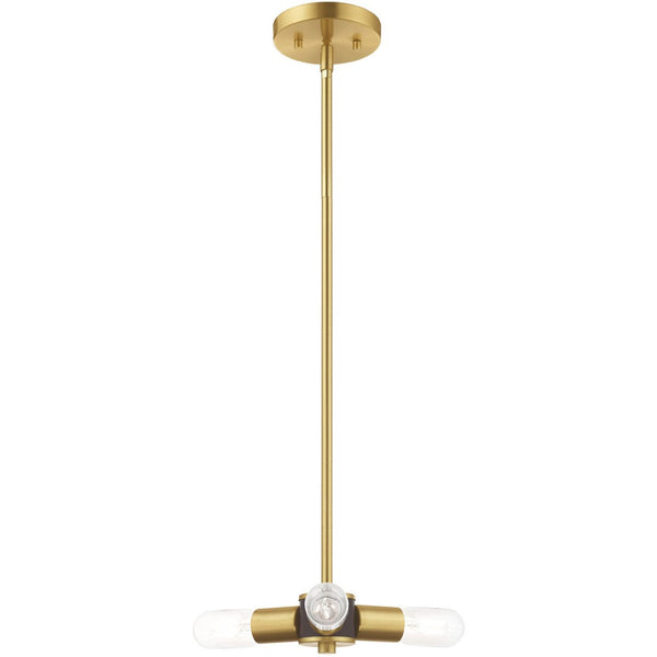 HomeRoots Three Light Dimmable Chandelier with Sleek Cylindrical Shades for Modern Home Ambiance and Style 687663