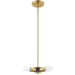 HomeRoots Three Light Dimmable Chandelier with Sleek Cylindrical Shades for Modern Home Ambiance and Style 687663