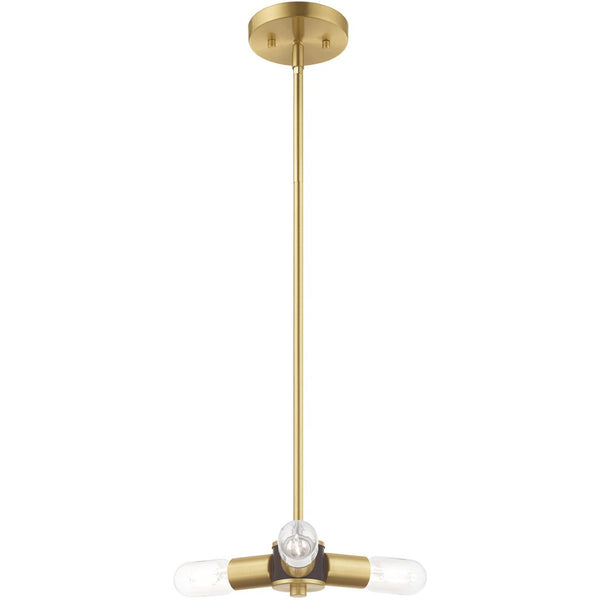 HomeRoots Three Light Dimmable Chandelier with Sleek Cylindrical Shades for Modern Home Ambiance and Style 687663