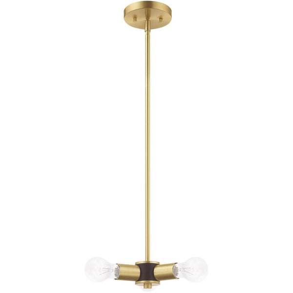 HomeRoots Three Light Dimmable Chandelier with Sleek Cylindrical Shades for Modern Home Ambiance and Style 687663