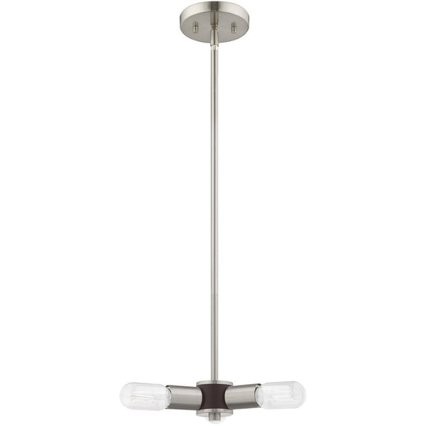 HomeRoots Three Light Dimmable Chandelier with Cylinder Shades - Modern Steel Design for Versatile Spaces 687664