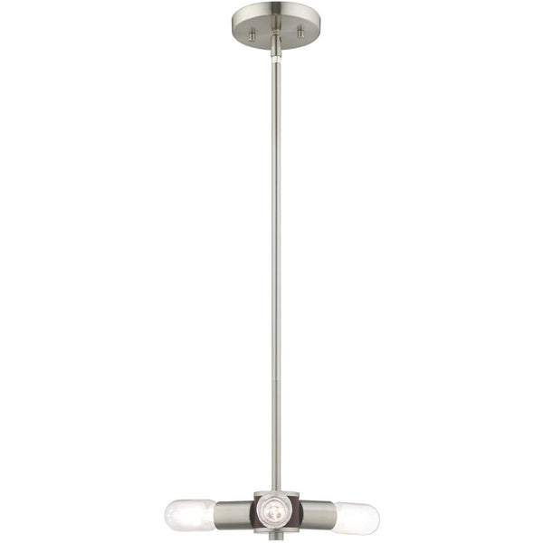 HomeRoots Three Light Dimmable Chandelier with Cylinder Shades - Modern Steel Design for Versatile Spaces 687664