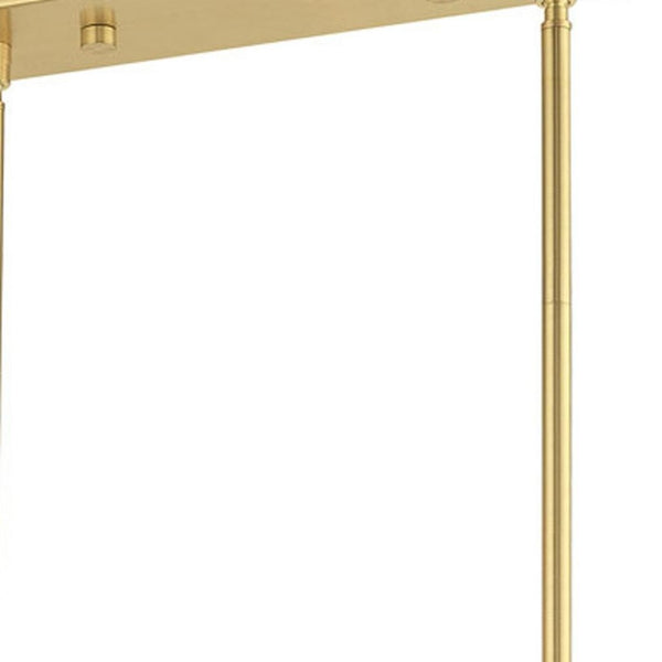 HomeRoots Eight Light Dimmable Chandelier - Modern Elegance with Steel Shades for Versatile Interior Lighting 687675