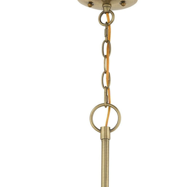 HomeRoots Five Contemporary Dimmable Chandelier with Cylinder Shades for Modern Home Decor and Ambiance 687677