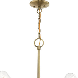 HomeRoots Five Contemporary Dimmable Chandelier with Cylinder Shades for Modern Home Decor and Ambiance 687677