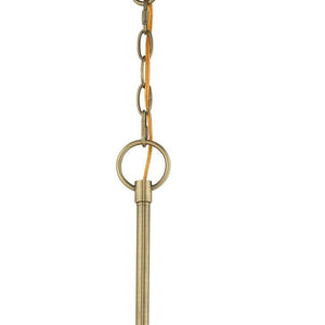 HomeRoots Five Light Dimmable Chandelier - Modern Cylinder Design, Steel Shades for Stylish Ambiance & Illumination 687678