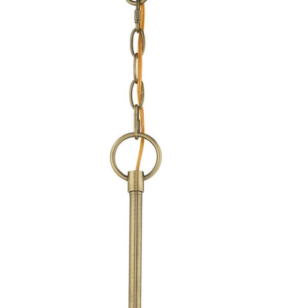 HomeRoots Five Light Dimmable Chandelier - Modern Cylinder Design, Steel Shades for Stylish Ambiance & Illumination 687678