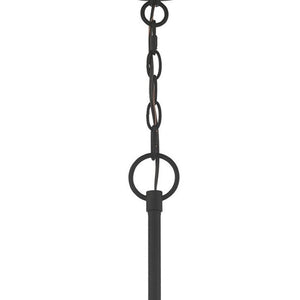 HomeRoots Five Light Dimmable Chandelier with Cylinder Shades - Modern Elegance for Any Room Decor 687679