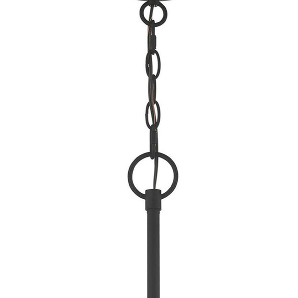 HomeRoots Five Light Dimmable Chandelier with Cylinder Shades - Modern Elegance for Any Room Decor 687679