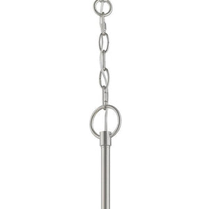 HomeRoots Five Light Dimmable Chandelier with Modern Cylinder Shades for Stylish Entryway & Dining Decor 687682
