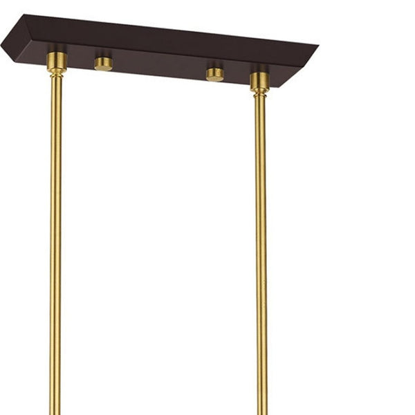 HomeRoots Ten Light Dimmable Chandelier - Modern Cylindrical Design with Steel Shades for Elegant Spaces 687686