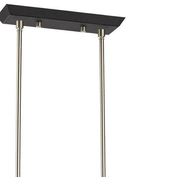 HomeRoots Ten Light Dimmable Chandelier with Cylinder Shades - Modern Steel Design for Versatile Interiors 687687