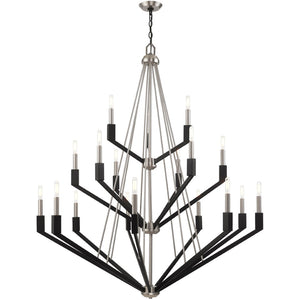 HomeRoots Multi Light Dimmable Chandelier with Sleek Cylindrical Shades for Modern Home Elegance and Ambiance 687688