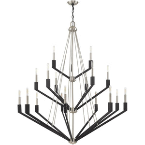 HomeRoots Multi Light Dimmable Chandelier with Sleek Cylindrical Shades for Modern Home Elegance and Ambiance 687688