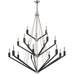 HomeRoots Multi Light Dimmable Chandelier with Sleek Cylindrical Shades for Modern Home Elegance and Ambiance 687688