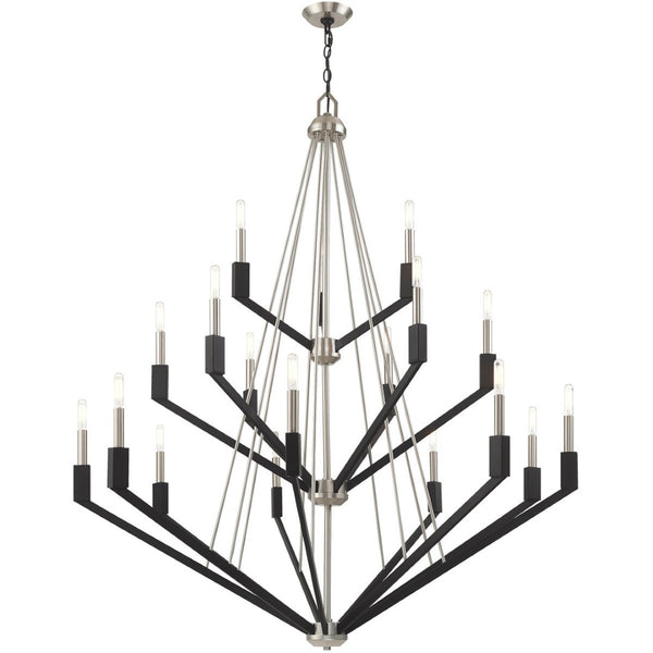 HomeRoots Multi Light Dimmable Chandelier with Sleek Cylindrical Shades for Modern Home Elegance and Ambiance 687688