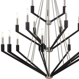 HomeRoots Multi Light Dimmable Chandelier with Sleek Cylindrical Shades for Modern Home Elegance and Ambiance 687688