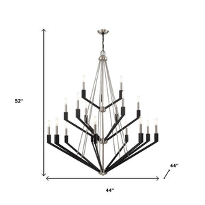 HomeRoots Multi Light Dimmable Chandelier with Sleek Cylindrical Shades for Modern Home Elegance and Ambiance 687688