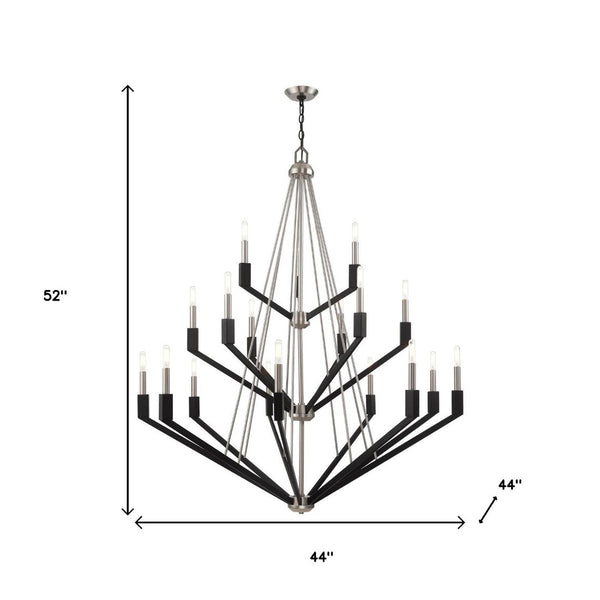 HomeRoots Multi Light Dimmable Chandelier with Sleek Cylindrical Shades for Modern Home Elegance and Ambiance 687688