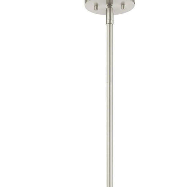 HomeRoots Five Light Dimmable Chandelier with Sleek Cylindrical Shades - Modern Steel Lighting for Any Room 687692