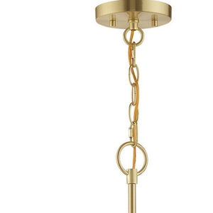 HomeRoots Six Light Dimmable Chandelier – Modern Cylinder Shades for Elegant Dining & Living Room Ambiance 687700
