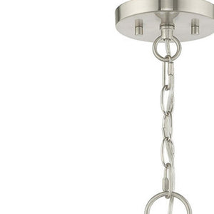 HomeRoots Six Light Dimmable Chandelier with Cylindrical Shades – Modern Elegance for Any Space, Adjustable Ambiance 687702