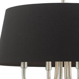 HomeRoots Four Light Dimmable Chandelier with Modern Cylinder Shades for Elegant Home Lighting Solutions 687703