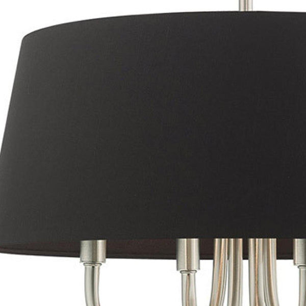 HomeRoots Four Light Dimmable Chandelier with Modern Cylinder Shades for Elegant Home Lighting Solutions 687703
