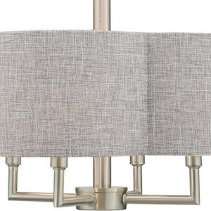 HomeRoots Four Light Dimmable Chandelier - Modern Cylinder Shades for Stylish Ambient Lighting in Any Room 687704