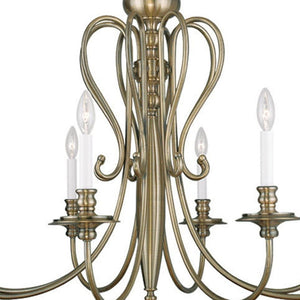 HomeRoots Eight Light Dimmable Chandelier - Modern Cylinder Design with Steel Shades for Elegant Ambiance 687722