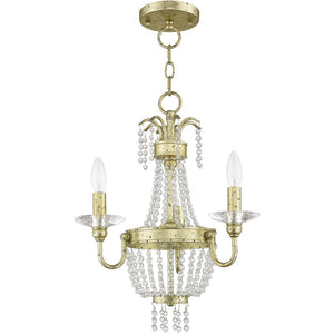 HomeRoots Gold Three-Light Dimmable Chandelier with Clear Cylinder Shades – Modern Elegance for Any Space 687726