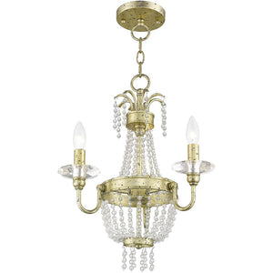 HomeRoots Gold Three-Light Dimmable Chandelier with Clear Cylinder Shades – Modern Elegance for Any Space 687726