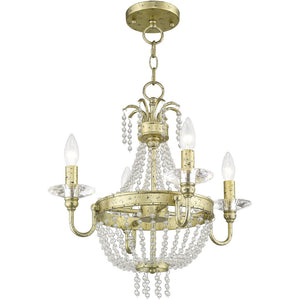 HomeRoots Four Light Dimmable Chandelier - Modern Cylinder Shades for Stylish Ambiance in Any Room 687728