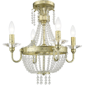 HomeRoots Four Light Dimmable Chandelier - Modern Cylinder Shades for Stylish Ambiance in Any Room 687728