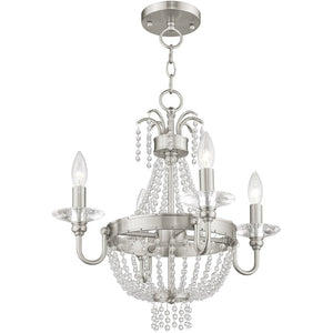 HomeRoots Four Light Dimmable Chandelier - Modern Cylinder Shades, Steel Frame, Perfect for Any Space! 687729