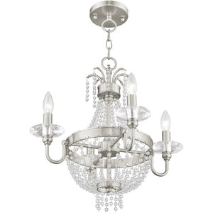 HomeRoots Four Light Dimmable Chandelier - Modern Cylinder Shades, Steel Frame, Perfect for Any Space! 687729