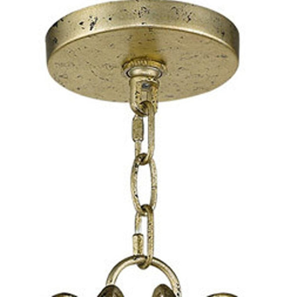 HomeRoots Six Light Dimmable Chandelier - Modern Cylinder Design for Adjustable Illumination in Any Space 687732
